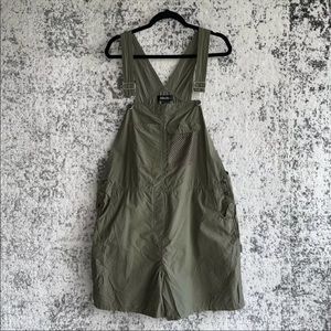 Xhilaration Olive Green Cotton Short Woven Cargo Overall Size XL Outdoors